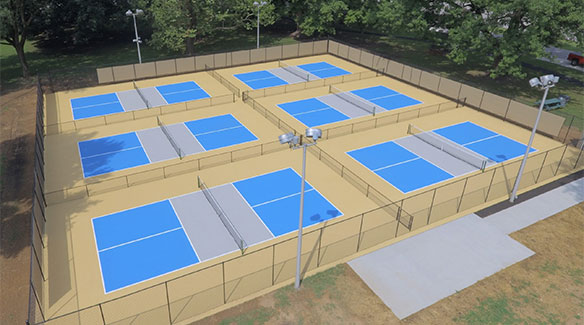 Pickleball court construction